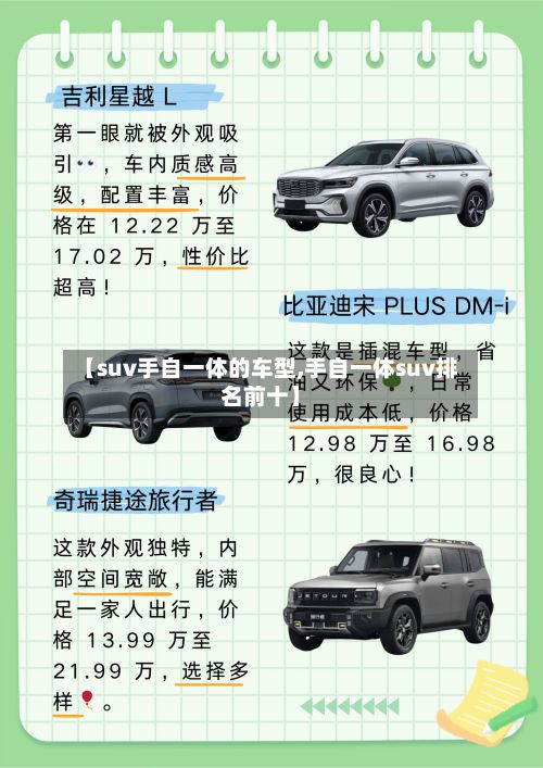 【suv手自一体的车型,手自一体suv排名前十】-第2张图片
