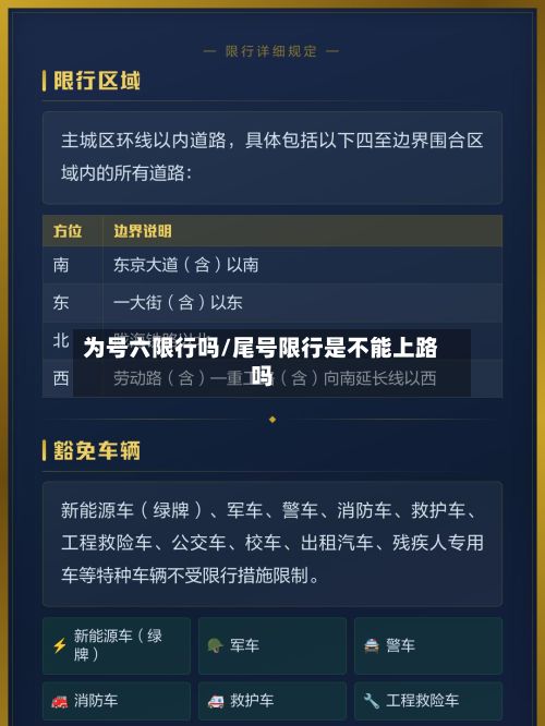 为号六限行吗/尾号限行是不能上路吗