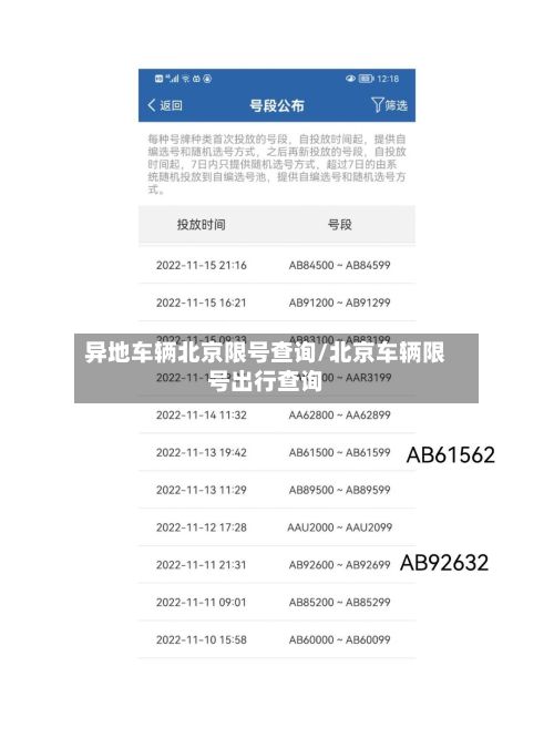 异地车辆北京限号查询/北京车辆限号出行查询