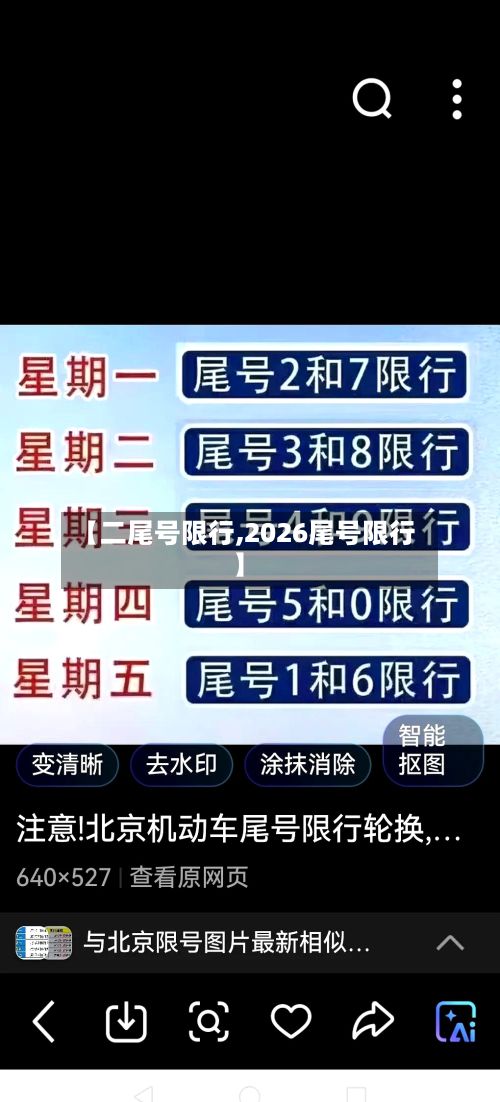 【二尾号限行,2026尾号限行】-第2张图片