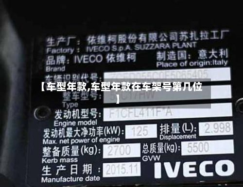 【车型年款,车型年款在车架号第几位】-第2张图片