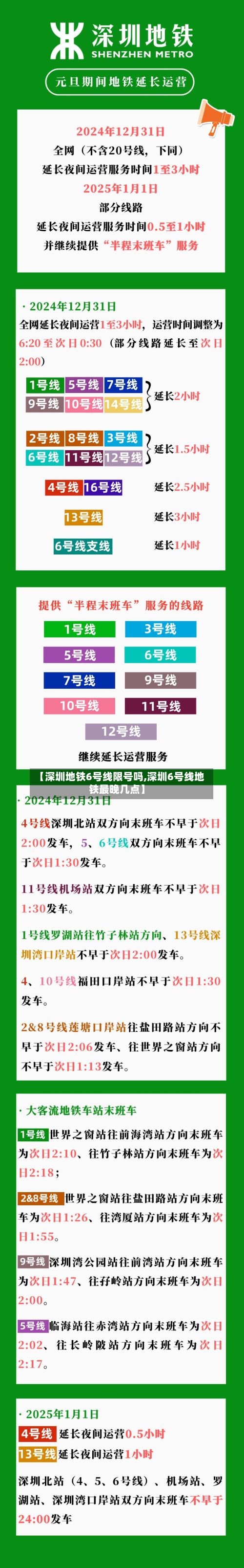 【深圳地铁6号线限号吗,深圳6号线地铁最晚几点】-第2张图片