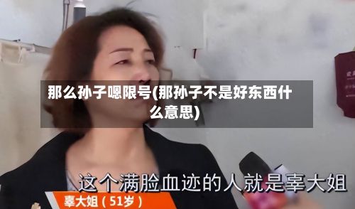 那么孙子嗯限号(那孙子不是好东西什么意思)