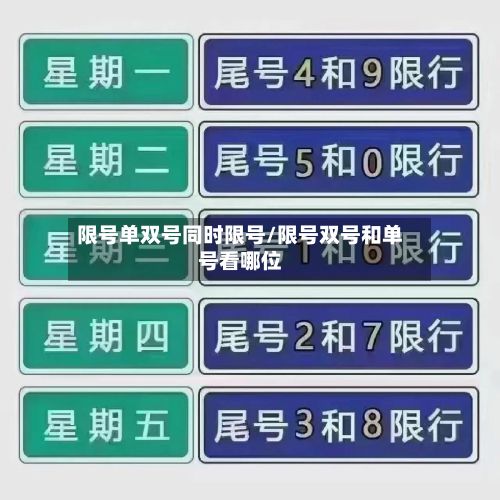 限号单双号同时限号/限号双号和单号看哪位-第2张图片