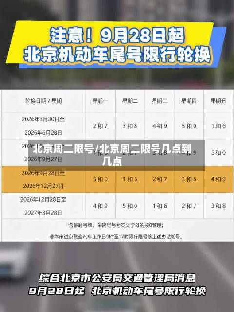 北京周二限号/北京周二限号几点到几点-第2张图片