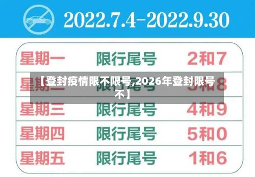 【登封疫情限不限号,2026年登封限号不】-第2张图片