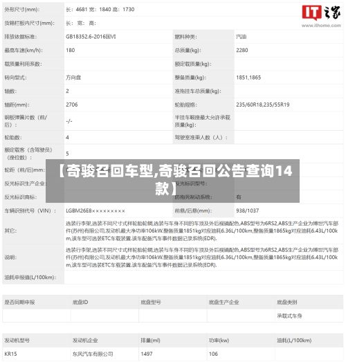 【奇骏召回车型,奇骏召回公告查询14款】-第2张图片