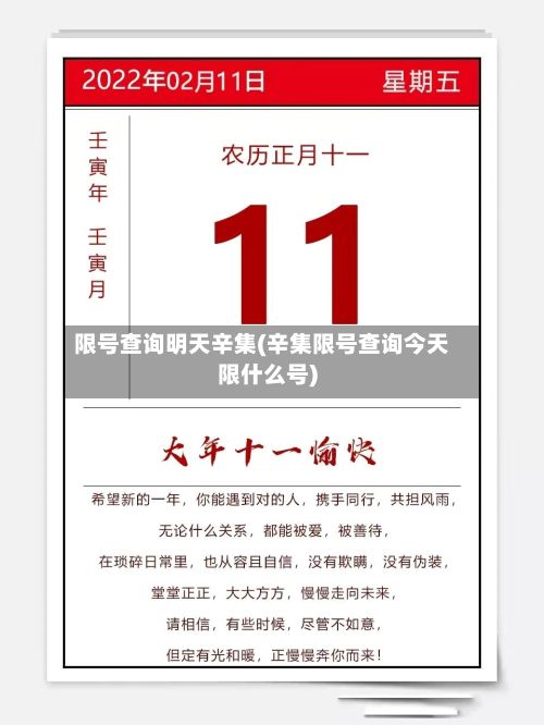 限号查询明天辛集(辛集限号查询今天限什么号)