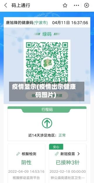 疫情显示(疫情出示健康码图片)-第2张图片
