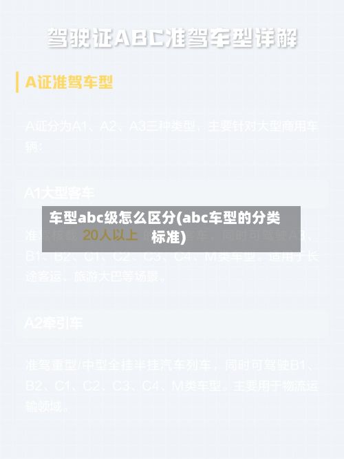车型abc级怎么区分(abc车型的分类标准)-第2张图片