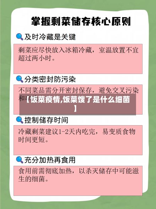 【饭菜疫情,饭菜馊了是什么细菌】-第2张图片