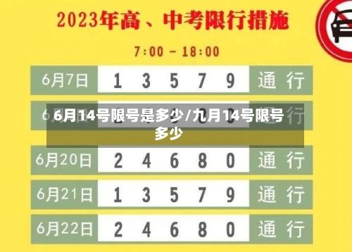 6月14号限号是多少/九月14号限号多少-第3张图片