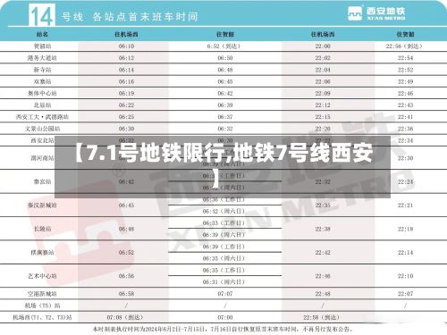 【7.1号地铁限行,地铁7号线西安】