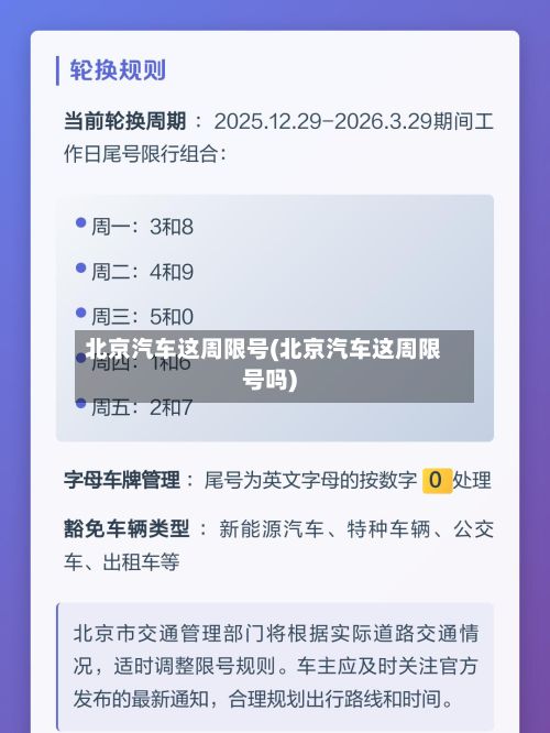 北京汽车这周限号(北京汽车这周限号吗)-第2张图片