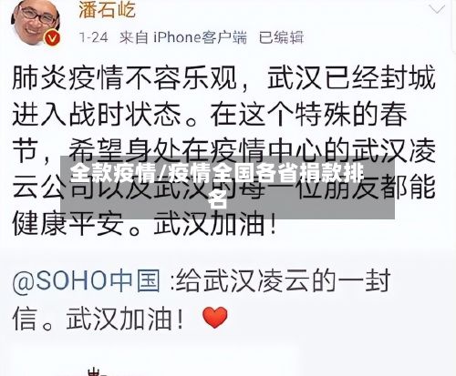 全款疫情/疫情全国各省捐款排名
