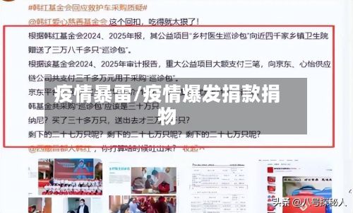 疫情暴雷/疫情爆发捐款捐物