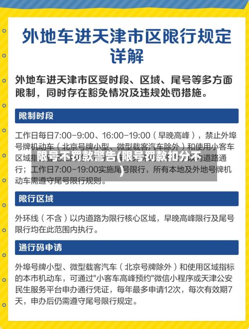 限号不罚款警告(限号罚款扣分不)-第2张图片