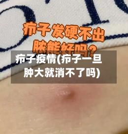 疖子疫情(疖子一旦肿大就消不了吗)