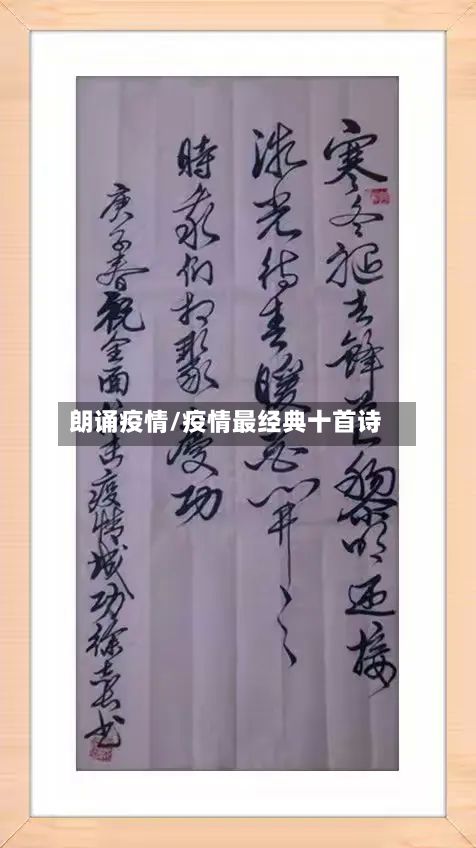 朗诵疫情/疫情最经典十首诗