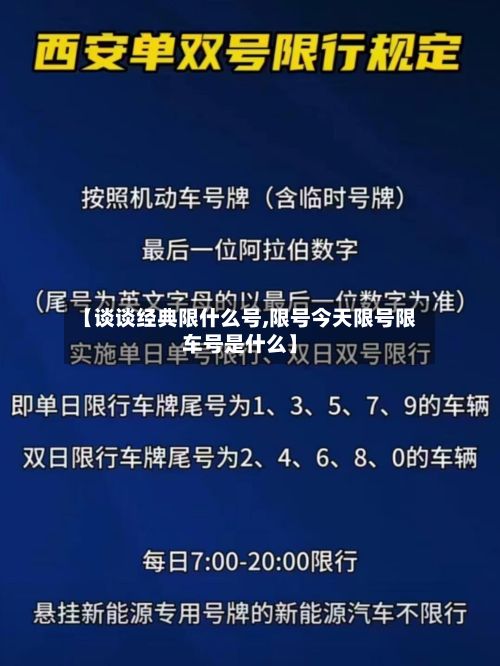 【谈谈经典限什么号,限号今天限号限车号是什么】