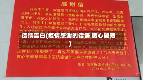 疫情告白(疫情感谢的话语 暖心简短)-第3张图片