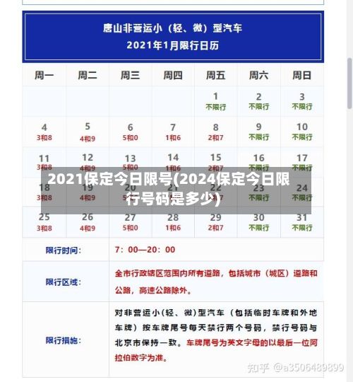 2021保定今日限号(2024保定今日限行号码是多少)-第2张图片