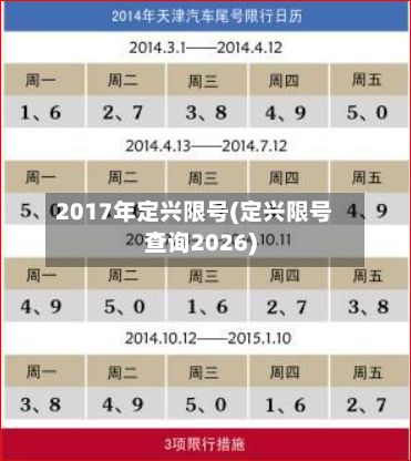 2017年定兴限号(定兴限号查询2026)-第2张图片